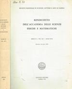 Rendiconto dell'accademia delle scienze fisiche e matematiche serie IV, vol.XLV, anno CXVII, gennaio-dicembre 1978