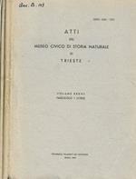 Atti del Museo Civico di Storia naturale di Trieste. Vol.XXXVII fasc.1, 2, 3, anno 1985
