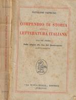 Compendio di storia della letteratura italiana Vol.I