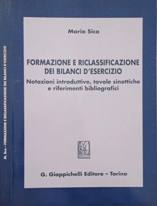 Formazione e riclassificazione dei bilanci d’esercizio - Mario Sica - copertina