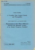 A Versatile Tone Control Circuit and Preamplifier - Measurement of the Phase Difference between the Resonant Cavities of an Atomic Frequency Standard