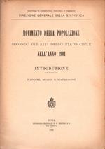 Movimento della popolazione secondo gli atti dello Stato Civile nell'anno 1901 introduzione