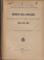 Popolazione movimento della popolazione secondo gli atti dello stato civile nell'anno 1902