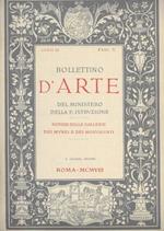 Bollettino d'arte del Ministero della P. Istruzione