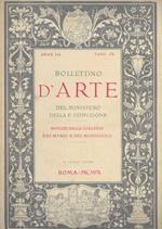 Bollettino d'arte del Ministero della P. Istruzione