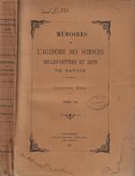 Mémoires de l'Académie des sciences belles-lettres et arts de Savoie cinquième série tome VII