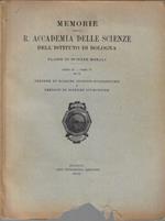 Memorie della R. Accademia delle Scienze dell'istituto di Bologna