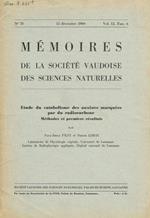 Mémoires de la société Vaudoise des sciences naturelles, n.78, vol.2 fasc.6, 15 décembre 1960