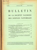 Bulletin de la société Vaudoise des sciences naturelles vol.67 fasc.5, 6, 1960