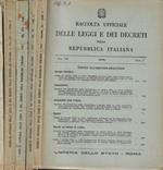 Raccolta ufficiale delle leggi e dei decreti della Repubblica Italiana anno 1961 Vol VII fascicoli I, II Vol. XIV fascicoli I, II Indici