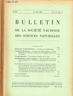 Bulletin de la société Vaudoise des sciences naturelles vol.67, fasc.7, 8, 9, 1961
