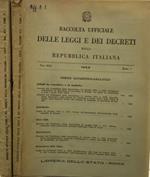 Raccolta ufficiale delle Leggi e dei Decreti della Repubblica Italiana. Vol.VIII, 1962, fasc.1, 2