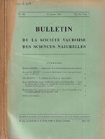 Bulletin de la Société Vaudoise des sciences naturelles N. 306, 307, 308, 309 1962