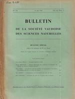 Bulletin de la Société Vaudoise des sciences naturelles N. 310, 311, 312 1963