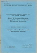 Rilievi di elettroencefalogrammi su soggetti il cui capo è sollecitato da vibrazioni meccaniche - Generatore trifase ad uscita costante per frequenze acustiche