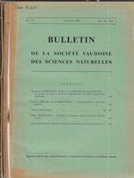 Bulletin de la Société Vaudoise des sciences naturelles N. 313, 314, 315, 316 1964