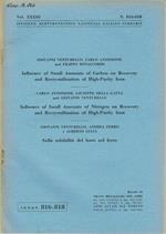 Influence of Small Amounts of Carbon on Recovery and Recrystallization of High-Purity Iron - Influence of Small Amounts of Nitrogen on Recovery and Recrystallization of High-Purity Iron - Sulla solubilità del boro nel ferro