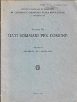 Istituto Centrale di Statistica 10° censimento generale della popolazione 15 ottobre 1961 Volume III