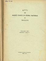 Atti del Museo Civico di Storia naturale di Trieste. Vol.XXV fasc.1, 2, 3, 4, 5, 6, anno 1966