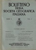 Bollettino della Società Geografica Italiana, serie X, vol. I 1972