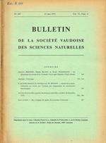 Bulletin de la Société Vaudoise des Sciences Naturelles. Vol.72, fasc.4 e 5, mai e décembre 1975