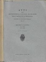 Atti della Accademia delle Scienze dell'istituto di Bologna classe di scienze morali anno 73° Vol LXVII 1978-1979