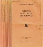 Bulletin de la classe des Sciences