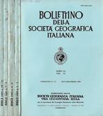 Bollettino della Società Geografica Italiana serie XI Vol. VI Fasc. 1-3, 4-6, 7-9, 10-12 1989 (annata completa)