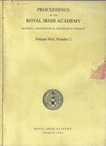 Proceedings of the Royal Irish Academy Volume 94A section A N. 2