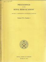 Proceedings of the Royal Irish Academy Volume 97A section A N. 1, 2 anno 1997