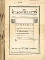 The Wilson Bulletin. Vol.2 n.8, 12, 13, 15, 16, 17, 18, 19, 20, 21, 22, 23, 24, 25. 1924/1926