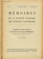 Mémoires de la société vaudoise des sciences naturelles vol.12 fasc.2, 3, 4, 5, anno 1958-60