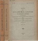 Atti della Accademia Ligure di Scienze e Lettere 1958 e 1959