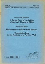 A Recent Story of the Ceiling of the Scala Theatre of Milan - Electromagnetic Impact Noise Machine - Transmission Loss in the Proximity of a Partition Wall