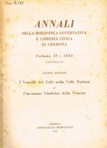 Annali della Biblioteca Governativa e Libreria Civica di Cremona. Volume IV: 1951 fascicolo III