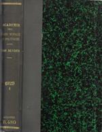 Séances et travaux de l'Académie des sciences morales et politiques 89° année 1929 1° semestre