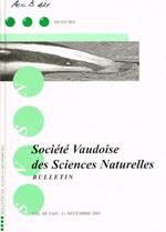 Société Vaudoise des Sciences Naturelles. Bulletin vol.88, fasc.4, decembre 2003