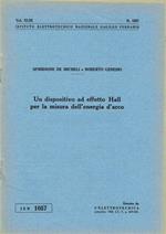 Un dispositivo ad effetto Hall per la misura dell'energia d'arco