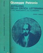 Antologia della critica letteraria vol.II. Dal Rinascimento all'Illuminismo