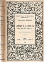 Lirica e Gnomica. dell'ultimo Goethe