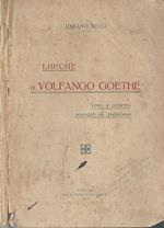 Liriche di Volfango Goethe