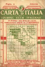 Messina foglio 52. Carta d'italia del touring club