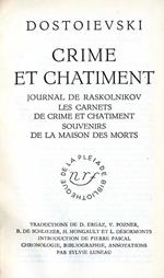 Crime Et Chantiment. Journal de raskolnikov-les carnets-de crime et chatiment-souvenirs de la maison des morts