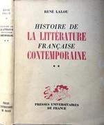 Histoire de la littérature francaise contemporaine TOMO II. De1870 a nos jours