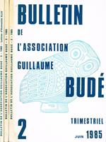 Bulletin De L'Association Guillaume Budè N. 2 3 4 1985