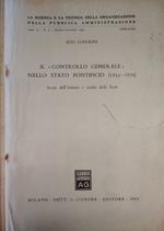 Il controllo generale nello stato pontificio 1835-1870. Storia dell'istituto e analisi delle fonti