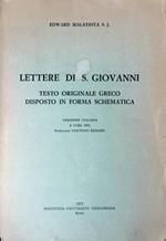 Lettere di S. Giovanni. Testo originale greco disposto in forma schematica