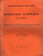 Repertoire numerique de la serie l. Documents de la periode revolutionnaire 1790-1800