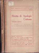 Rivista di apologia cristiana Anno IX volumi XVII (fascicoli I e II), XVIII(fascicoli III e IV) , XVIII (fascicoli V e VI)