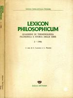 LeXIcon Philosophicum. Quaderni di terminologia filosofica e storia delle idee 2-1986